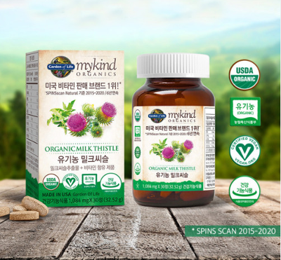 마이카인드 유기농 원료 밀크씨슬 30정 미리보기 이미지